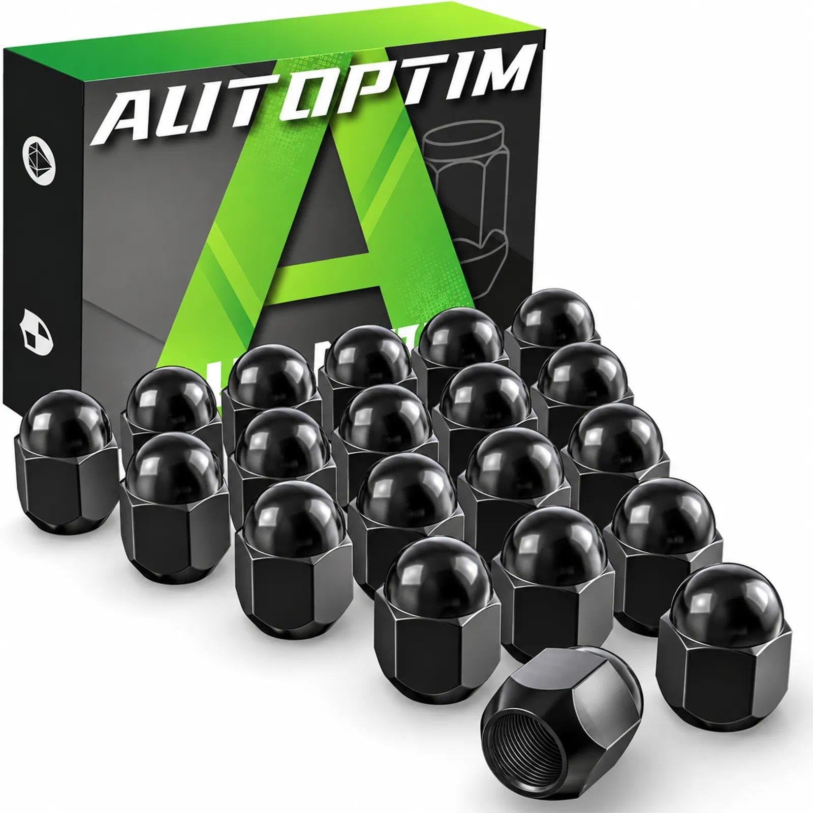 AUTOPTIM M12x1.25 OEM Lug Nuts - 20 Pcs Black for Subaru Factory Wheel