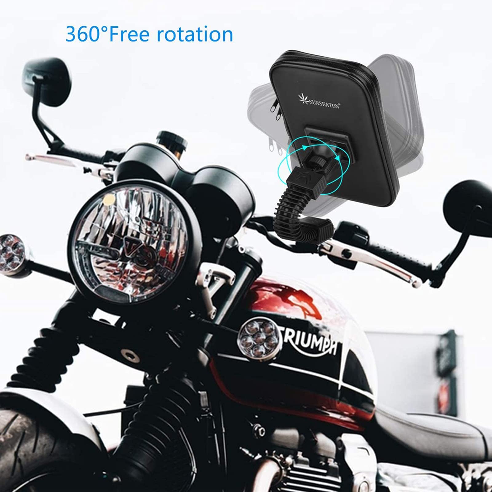 Supporto Telefono Impermeabile Per Bici E Moto VENDENS, Universale 360°, Fino A 6.8 Pollici