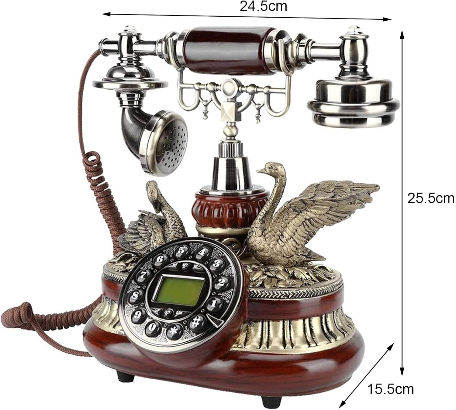 Phone Decor Fixed Wired Old Fashioned Home Office Phone Decor System Wired Antique Style