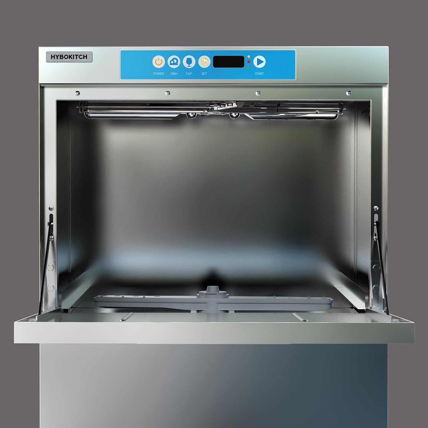 Commercial Dishwasher Undercounter High Temperature, Built-in Booster, Built-in Detergent & Rinse Aid Pumps, Stainless Steel, 20-40 Racks/Hr, 208~240V, 1 Phrase for Restaurant Bar Cafe