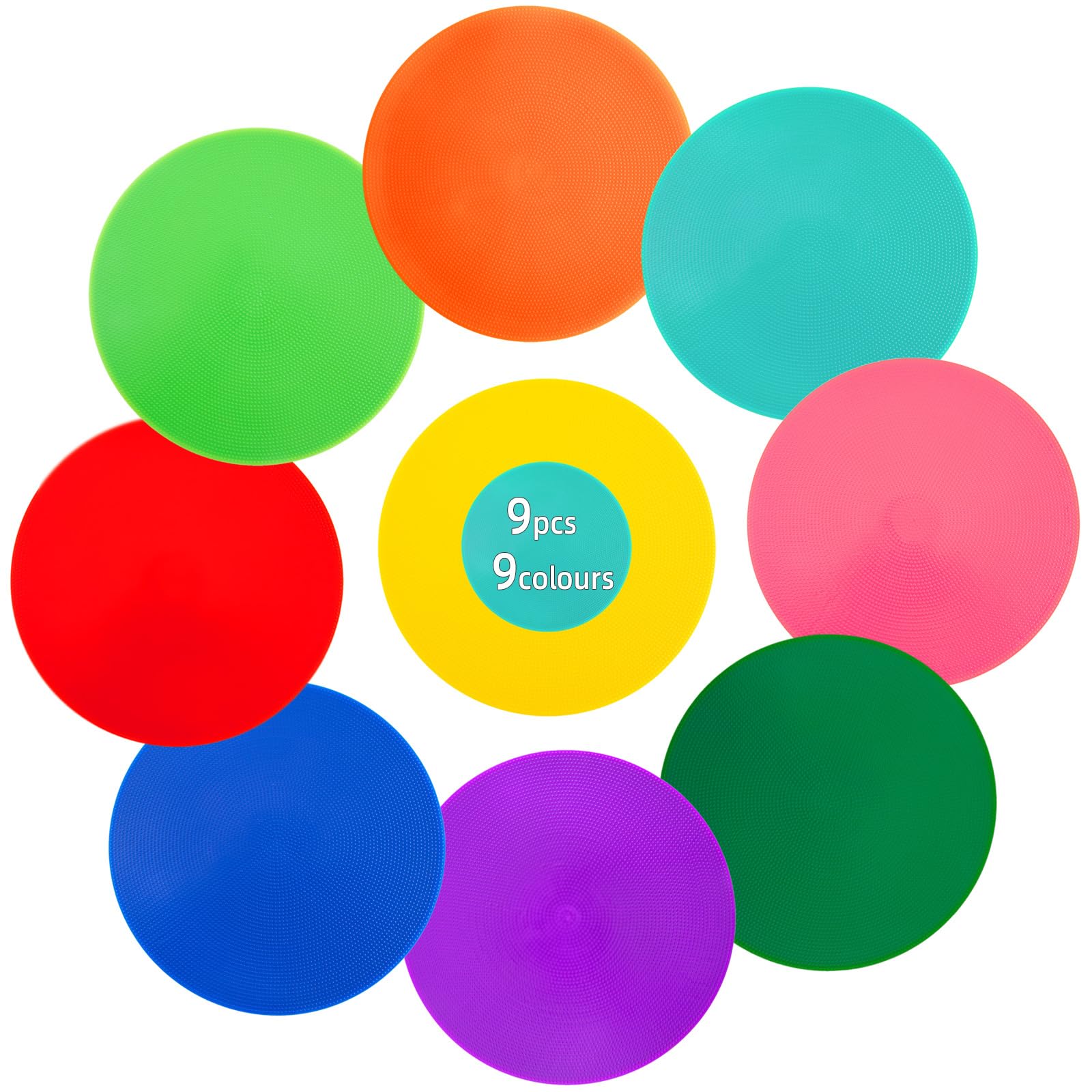4.72 inch 9inch Non Slip Agility Marker Aggregate Dots 6 Color Floor Dot