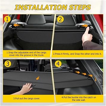 Retractable Trunk Cover For Toyota For Corolla For Cross 2022-2024 Retractable Trunk Cargo Cover Security Shield Tail Box Storage Board
