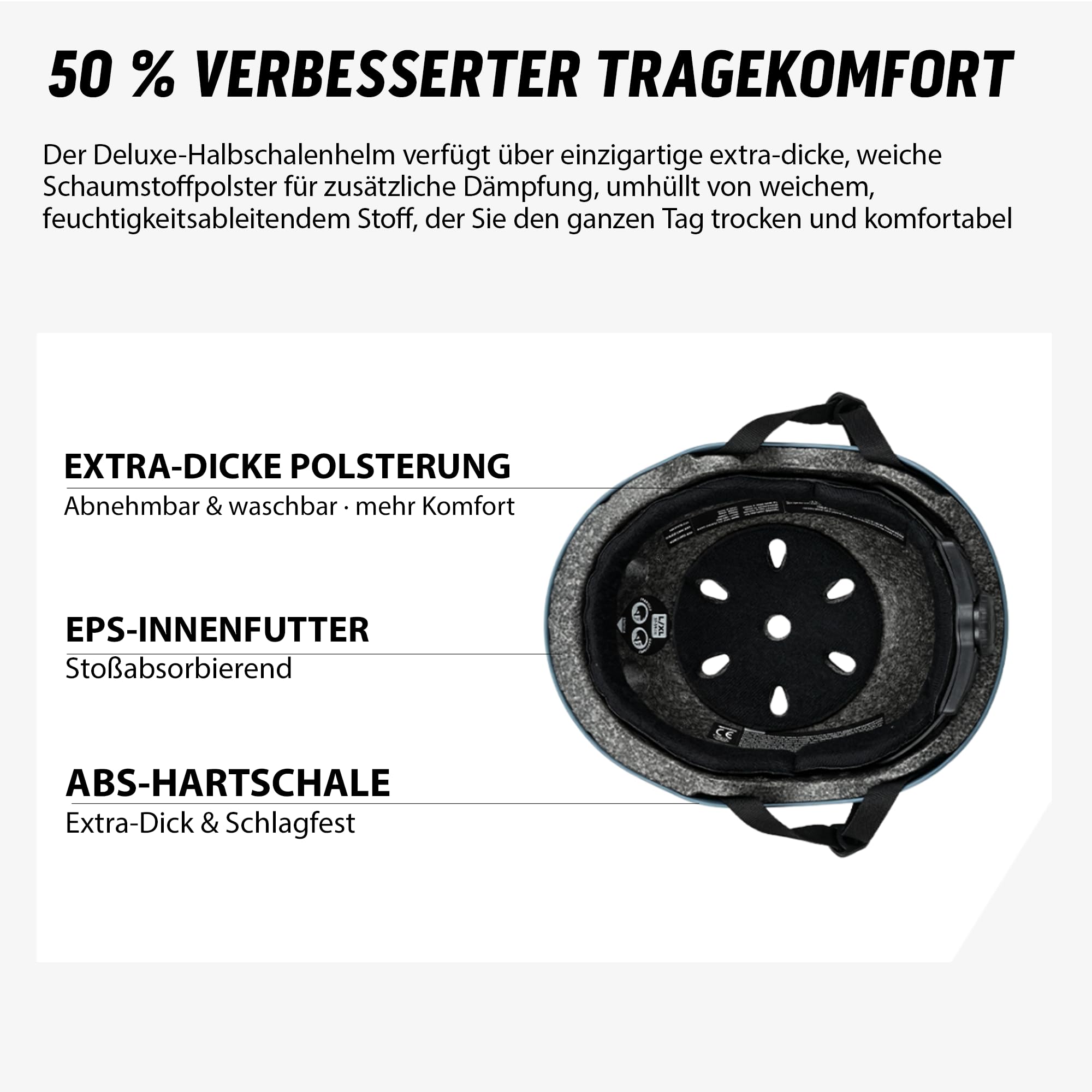 80SIX Hybrid Halo Deluxe Helm mit Fit Dial – CE EN1078 Zertifiziert, Multi-Sport Schutzhelm für Skateboard, Fahrrad, Scooter, BMX und Rollschuhlaufen – Kinder & Erwachsene