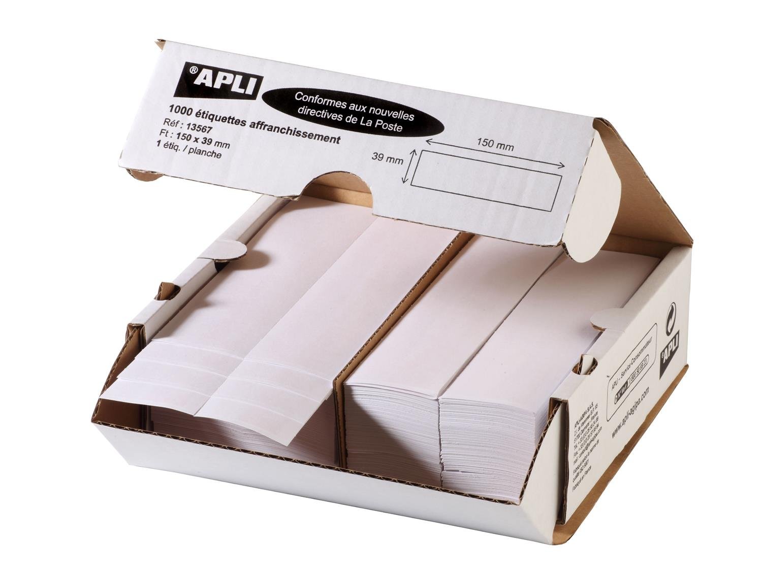 Apli 013567 - Confezione da 1000 etichette 150 x 39 mm
