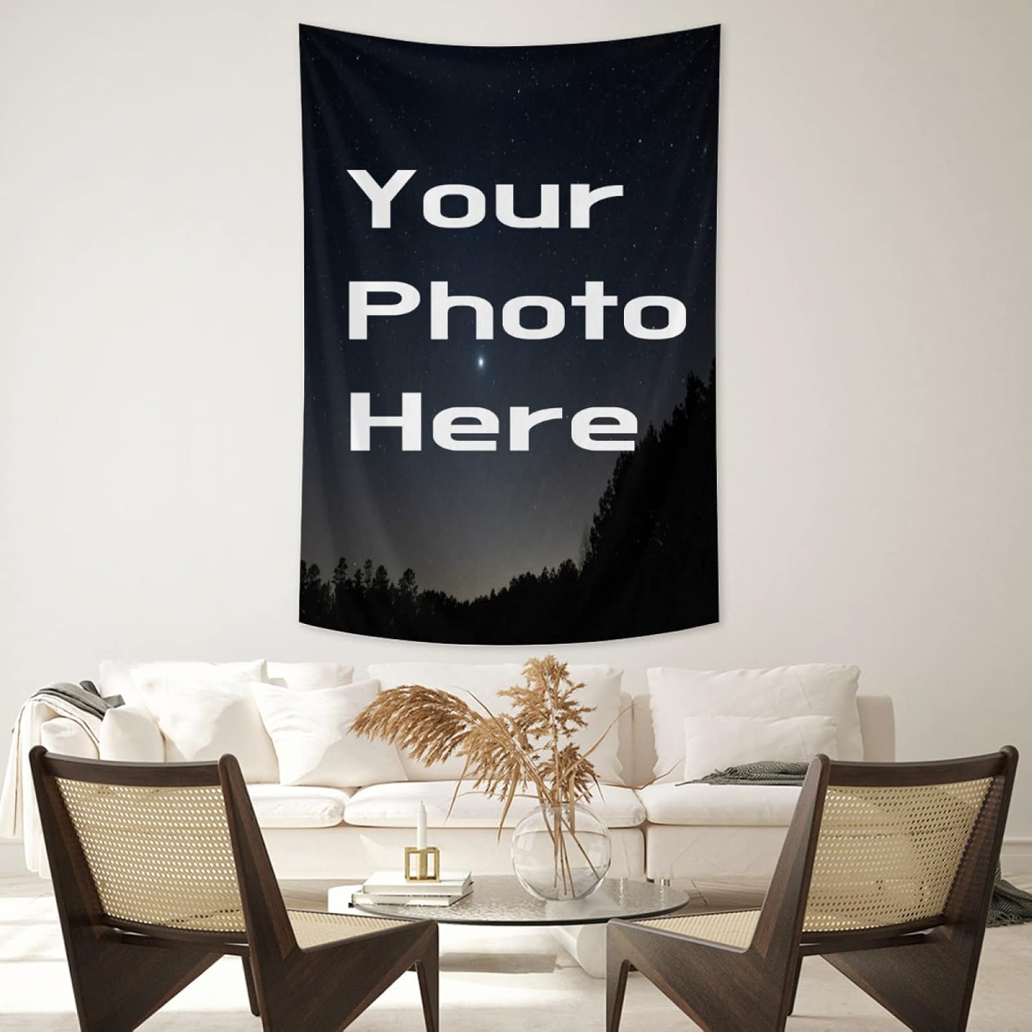 EZAIOT Customized Tapestry Personalized Tapestry Photo Text