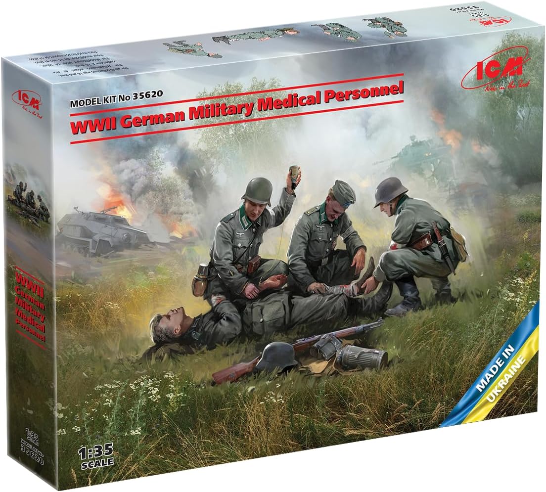 ICM 35620 - WWII German Military Medical Personnel (100% New molds) - Scale 1:35
