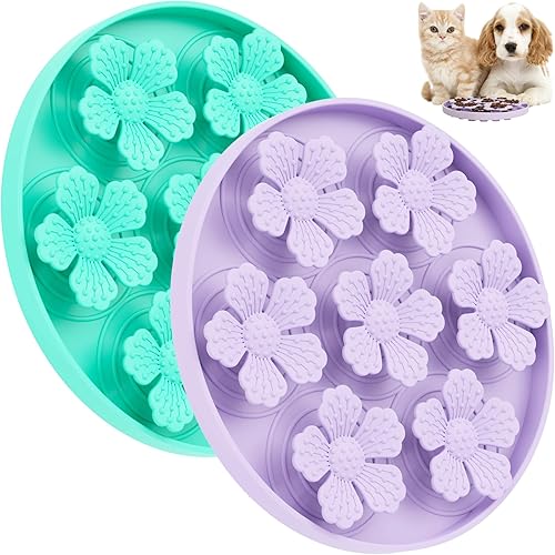 Haz que la hora de la comida sea divertida y saludable con el cuenco de alimentación lenta para perros y gatos de AWINNER'S - Reduce el exceso de