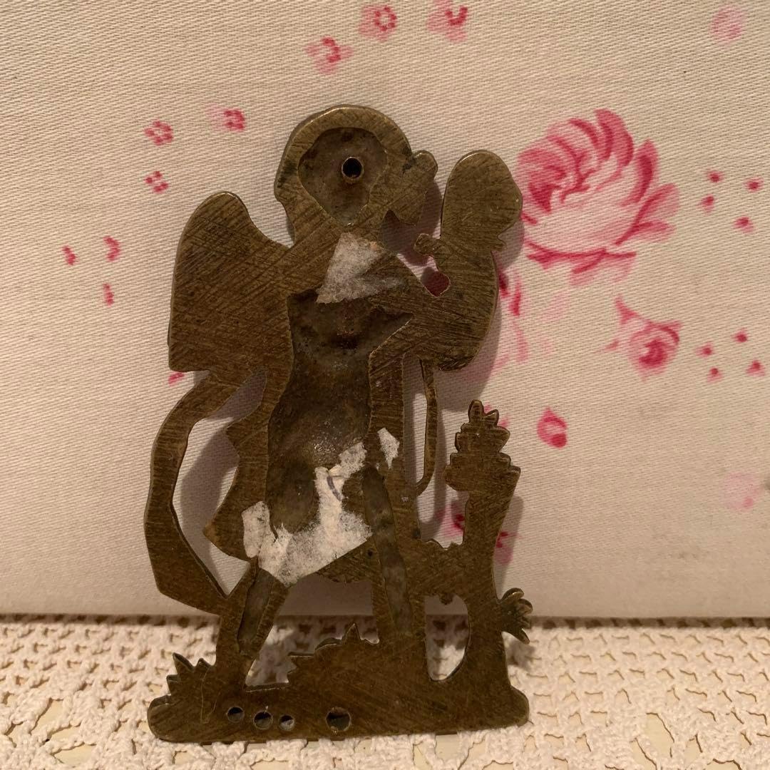 フランスアンティーク 真鍮 エンジェル ウォールデコレーション レア