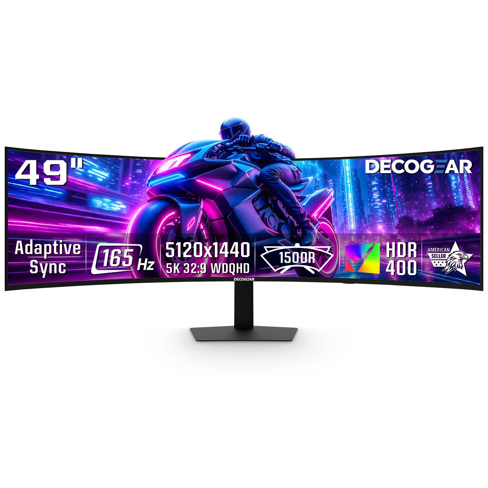 Deco Gear 49" Curved Super Ultrawide Monitor, 165Hz, QHD (DGEVOLUTION495K) 49 inch-165