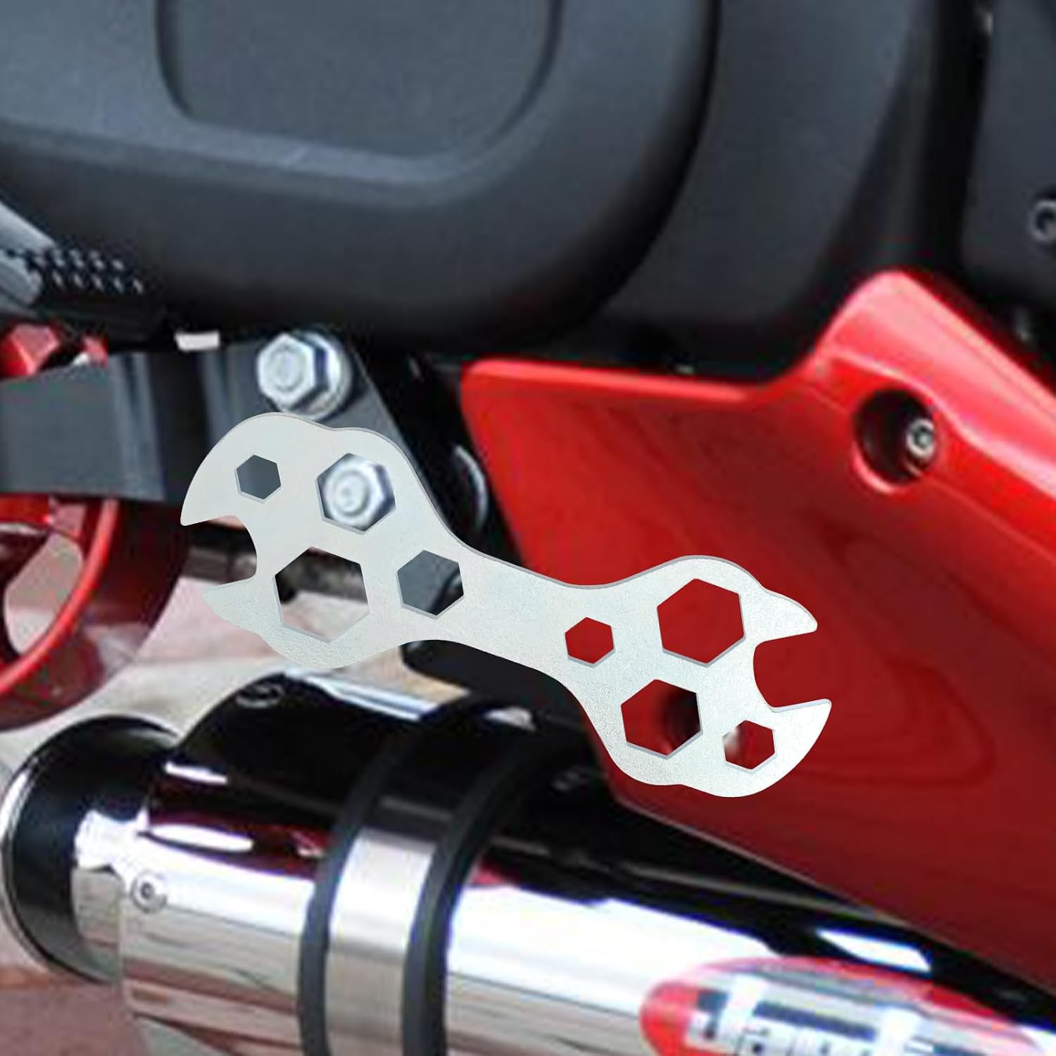Multi-Hole Bicycle Spanner Wrench Tool 2mm Flower Wrench Multi-Function Hexagonal Bicycle Pedal Removal and Install Tool 2pc