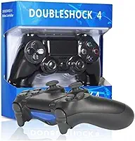 Controle Manete Sem Fio para PS4, PS4 Slim e Pro | Bluetooth para PC Gamer e Smart TV, Vibração - Preto