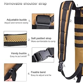 KRATARC Archery Lightweight Back Arrow Quiver Dual Use Foldable Compact Hip Arrows Bag with Molle System Hanged for Target Shooting (Brown- diameter 3.5\'\')