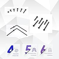 Vista 46 de Juego de 1225 tornillos de cabeza hexagonal M2 M3 M4 M5, tornillos de cabeza de zócalo de botón hexagonal, tornillos, tuercas, arandelas planas