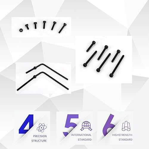 Miniatura 39 de Juego de 1080 tornillos de cabeza hexagonal M2 M3 M4, tornillos de cabeza de zócalo, tornillos, tuercas, arandelas planas, kit surtido de tornillos