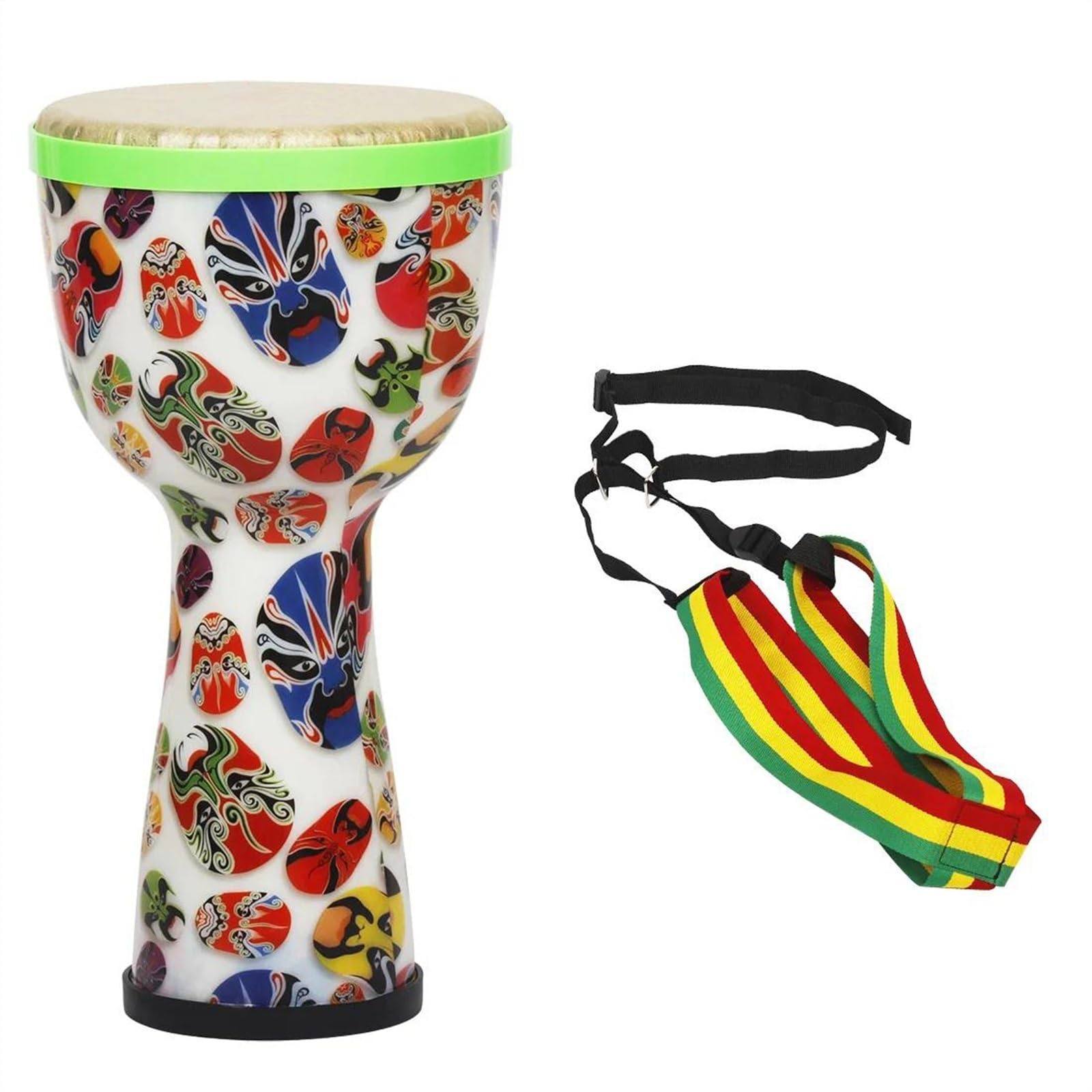 Tambor Africano Portátil De 8 Pulgadas, Tambor Djembe Ligero, Pandereta Africana De Piel De Oveja ABS Djembé Para Principiantes (Color : D)