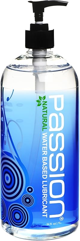 Passion Natural Water-Based Personal Lubricant, for Men & Women - 34 Fl Oz