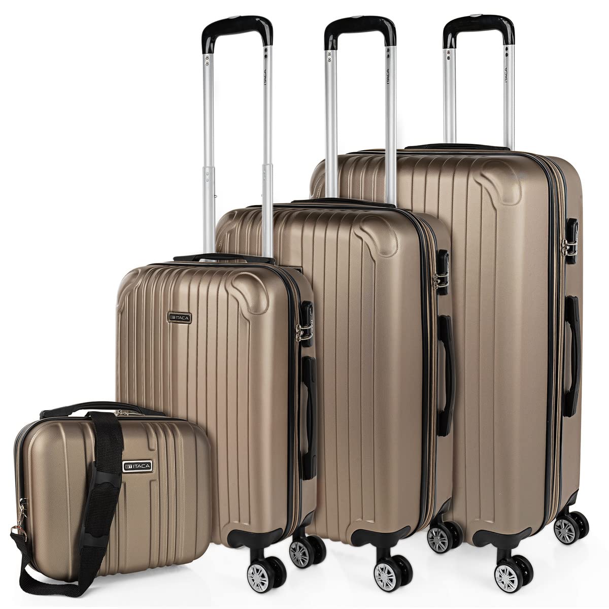 ITACA - Maletas Grandes De Viaje Rígidas Ligeras con 4 Doble Rueda 360° Maleta Grande 23 Kilos Alta Resistencia Extensible Maleta XL Duradera, Mandarina — view 21