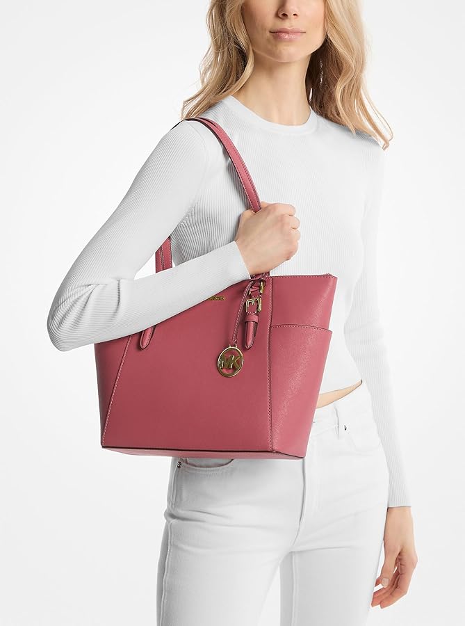 Michael Kors Charlotte Large Top Zip Tote - Light Berry Sorbet