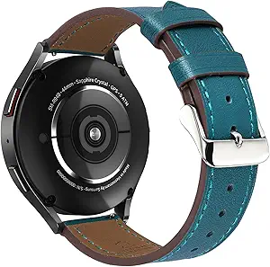 Italy Genuine Leather Watch Bands Compatible with Samsung Galaxy Watch 7 6 5 4 40mm 44mm, 5 Pro 45mm, 6 4 Classic Active 2, 20mm Quick Release Leather Watch Straps Replacement Band for Women Men