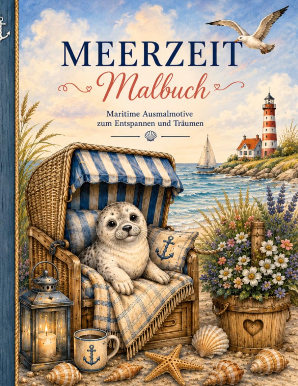 Meerzeit Malbuch: Maritime Ausmalmotive zum Entspannen und Träumen