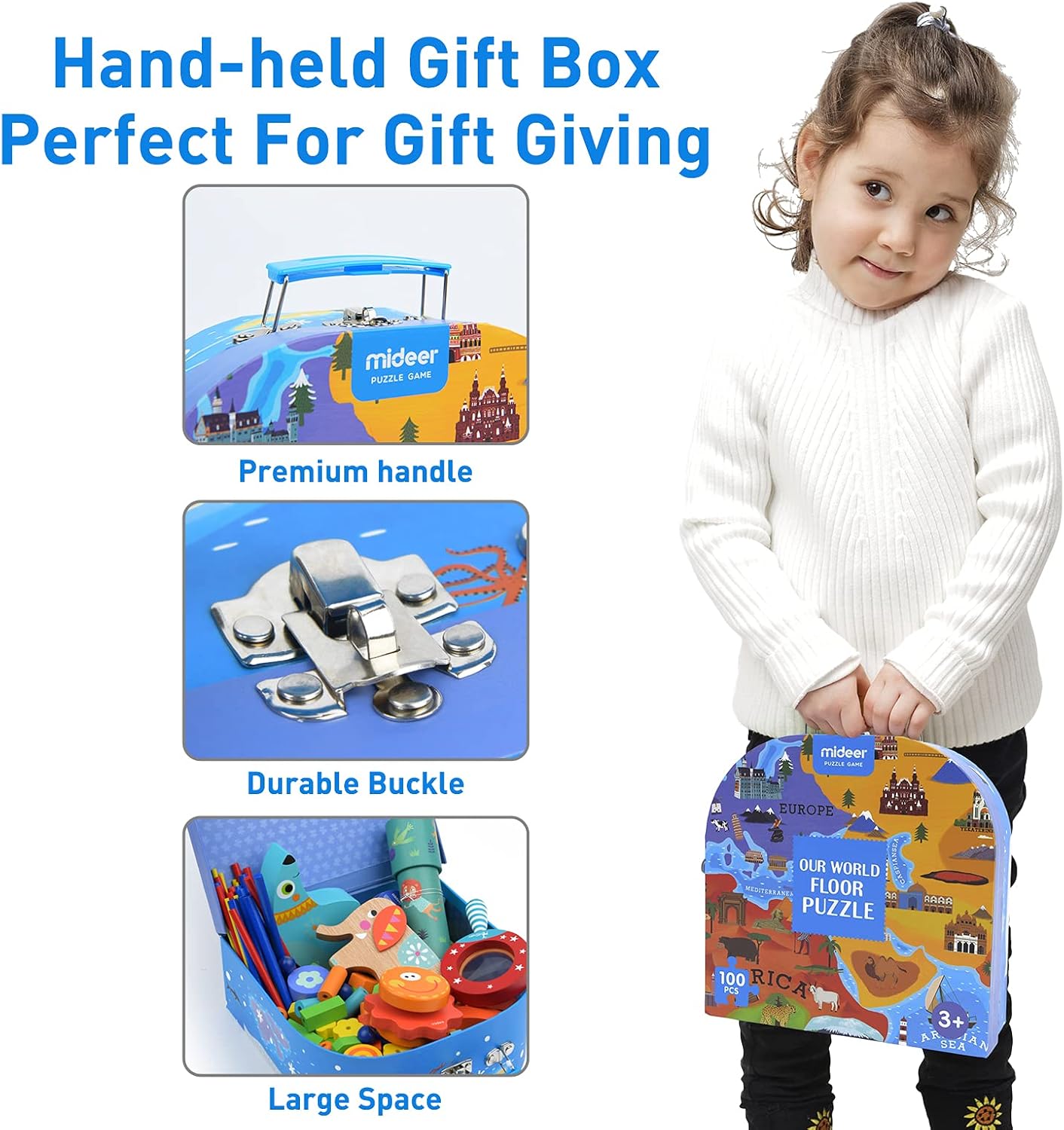 Buy Mideer 100pcs World Map Jigsaw Puzzles For Kids Ages 4 8 Floor Puzzles For Kids Ages 3 5 Toddler Puzzle For Children Premium Geography Educational Toys Box Pre School Learning Games For Boys And Girls Online In