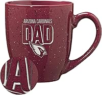 Vista 75 de Rico Industries NFL Football #1 Dad 16 oz Team Color Laser Engraved Ceramic Coffee Mug