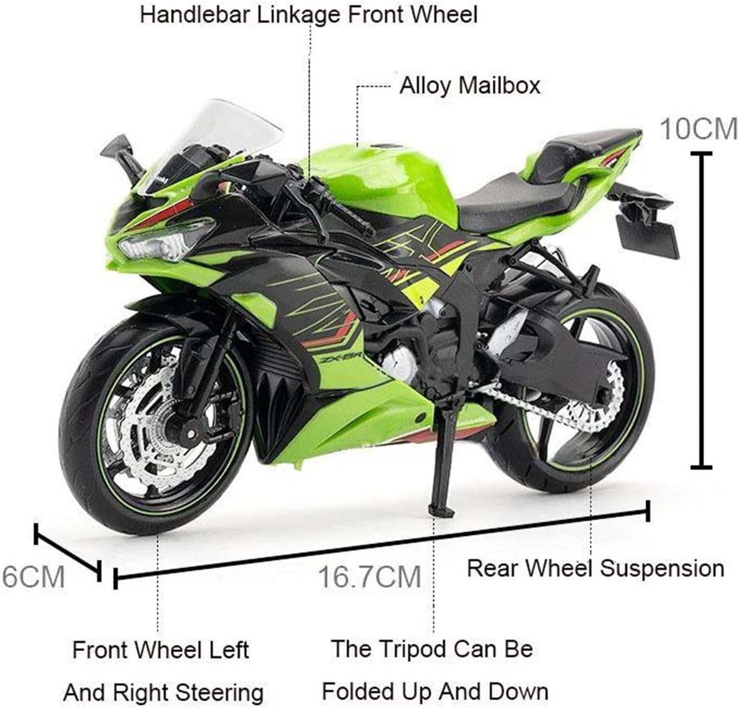 レーシングバイクモデル 1:12 に適合する カワサキ用 に適合する ZX-6R