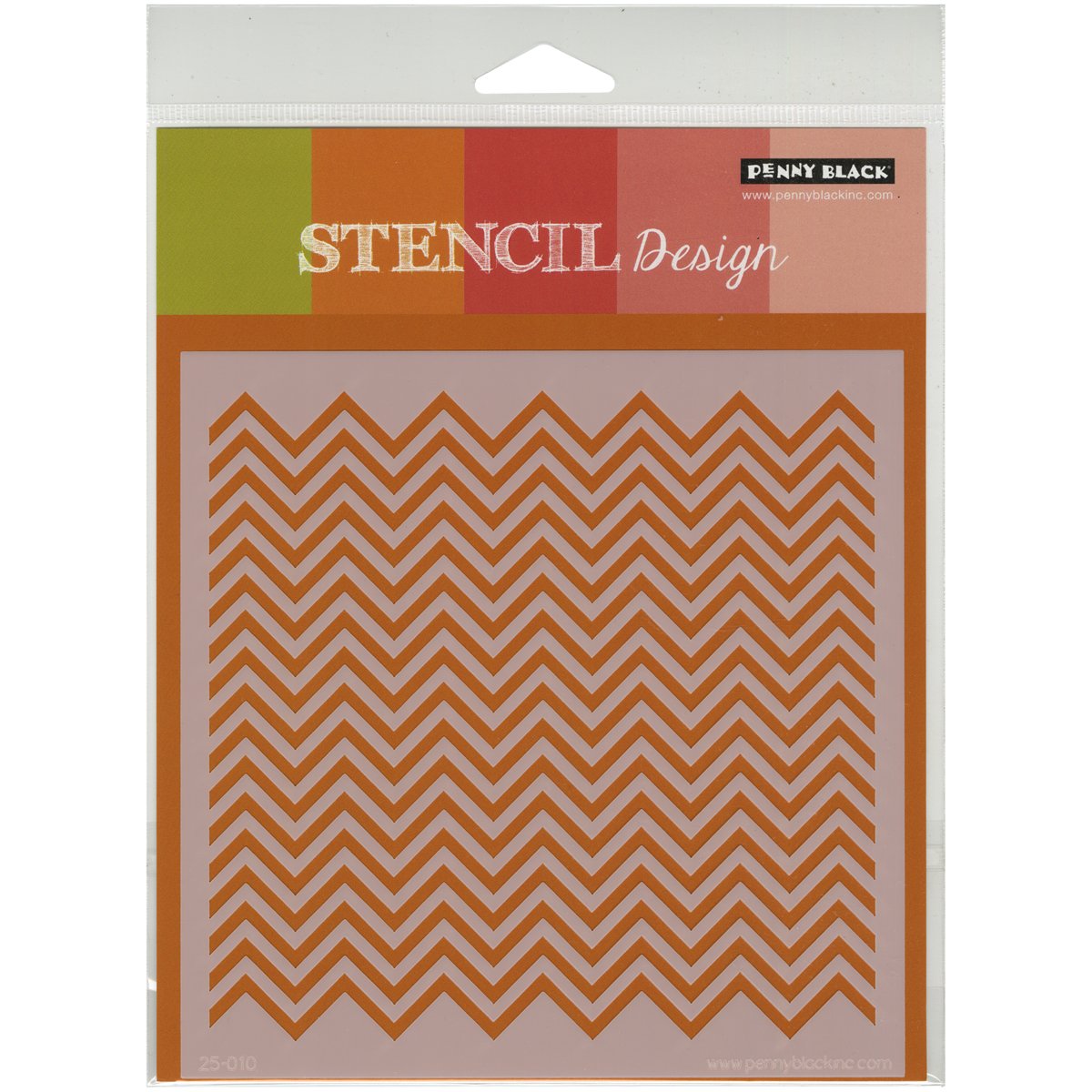 Penny Black Transparent Plastic Stencils 4.5-Inch X 6.25-Inch, Zigs And Zags