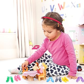JANYUN 30 Pairs Doll Shoes Various Styles Replacement High Heel Boot