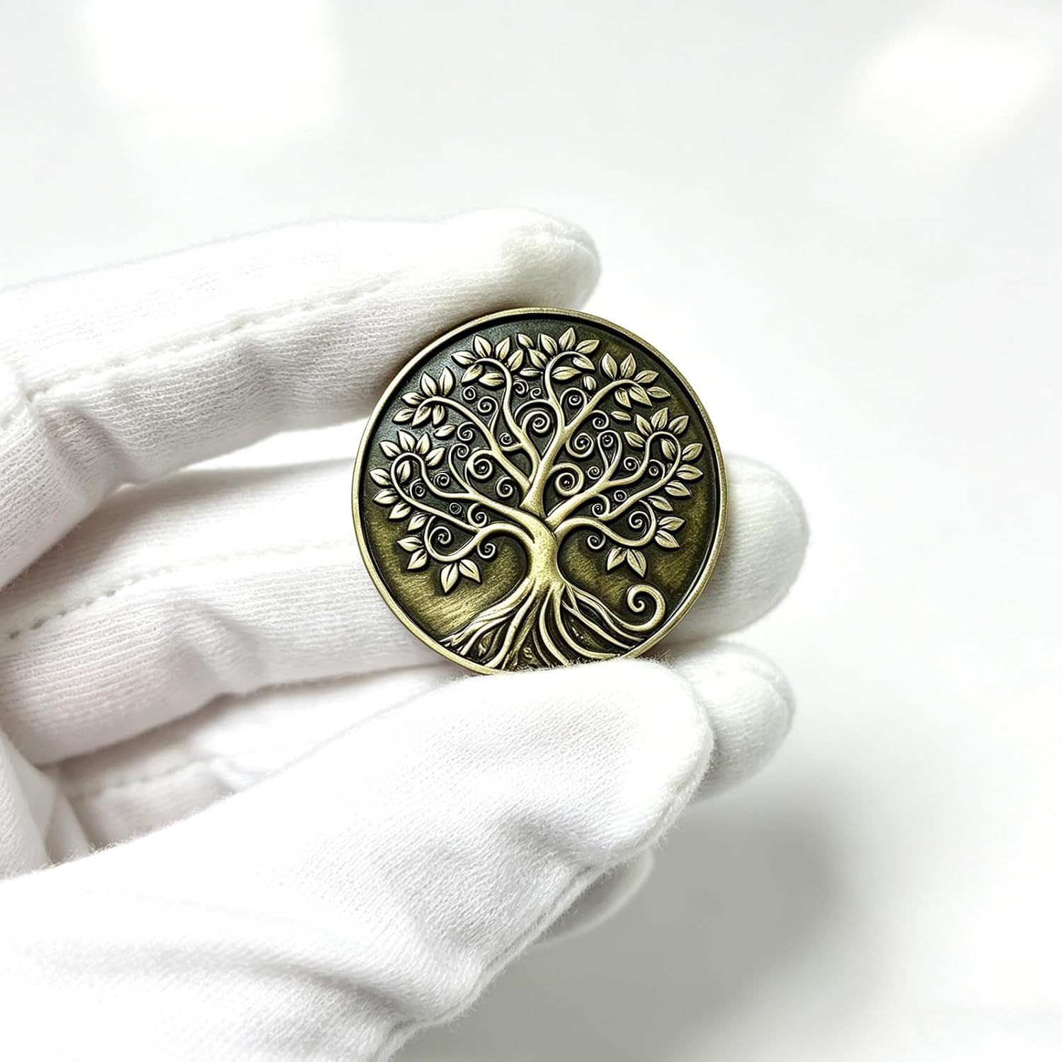 6 Pcs Tree of Life Challenge Coin, Inspirational Collectible Pocket Token | 1.57inch, 3mm Thickened, Motivational Quote & Artistic Design Collectible Commemorative Coin Gifts
