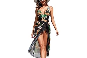 Charming Black One Piece Swimsuit and Cover Up