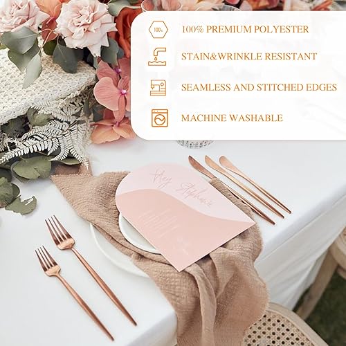 Miniatura 8 de WIGENIUS Mantel de poliéster, mantel para boda, comedor, bufé, fiestas y camping (negro, 60 pulgadas redondo)