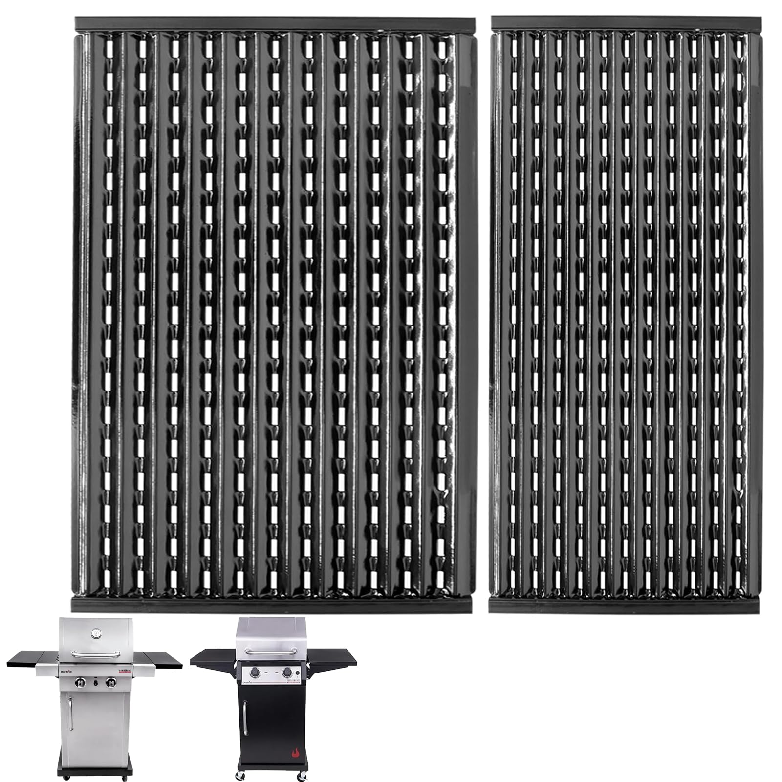 2 Griglie In Ghisa Per Barbecue Charbroil 17 Pollici, Sostitutive G460-0500-W1 E Affini, 40.6x20.6cm Cad.