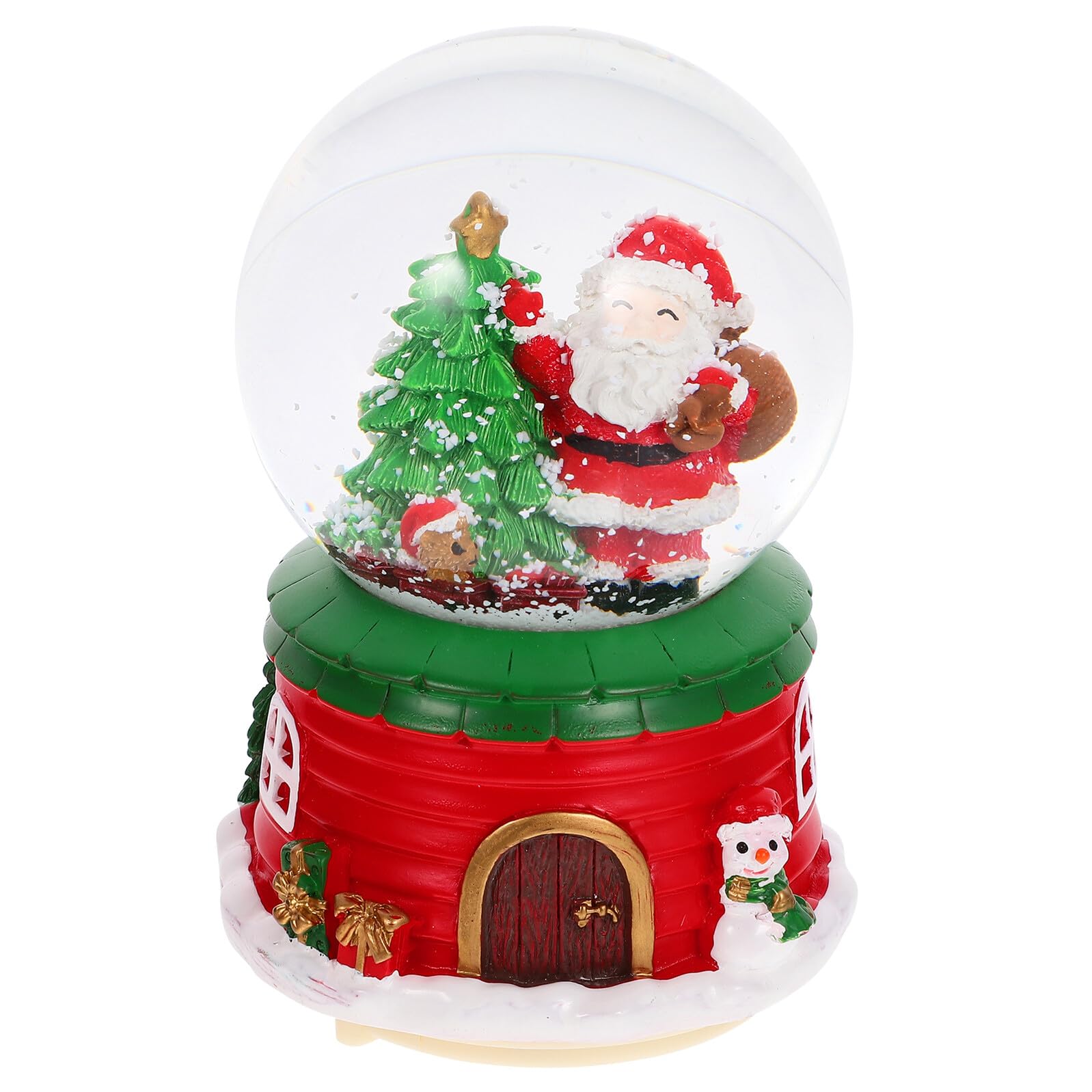 Caja de música navideña Alipis de cristal con acabados premium para regalo