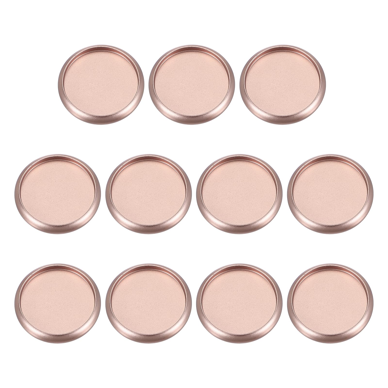 PATIKIL 28mm 1 1/9" Rose Gold Round Book Binding Discs, 11 Pcs Aluminum Alloy Discbound Expansion Discs Round Binder Rings for DIY Notebook Planner