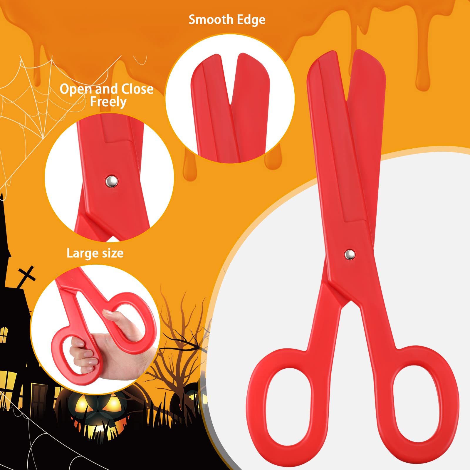 Riesen Clown Schere & Kamm - Übergroße Plastik Requisiten Für Kostümpartys