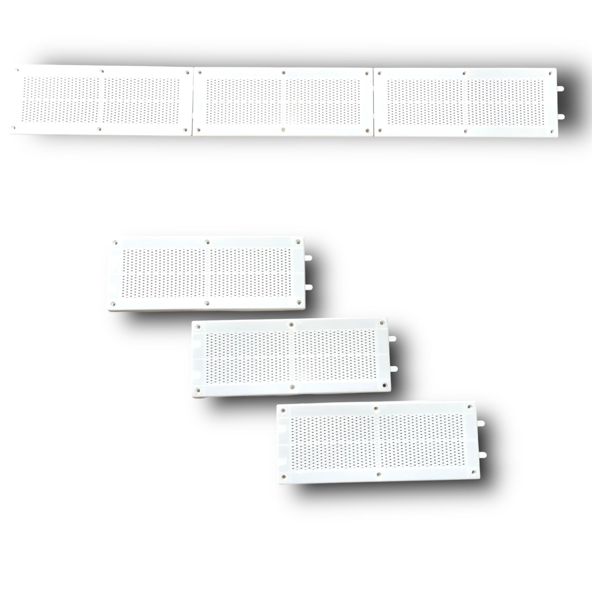 MEI Air Ventilation Closer with Mosquito Net, dust Controller (30 * 11.5 cm white)-3 Pieces