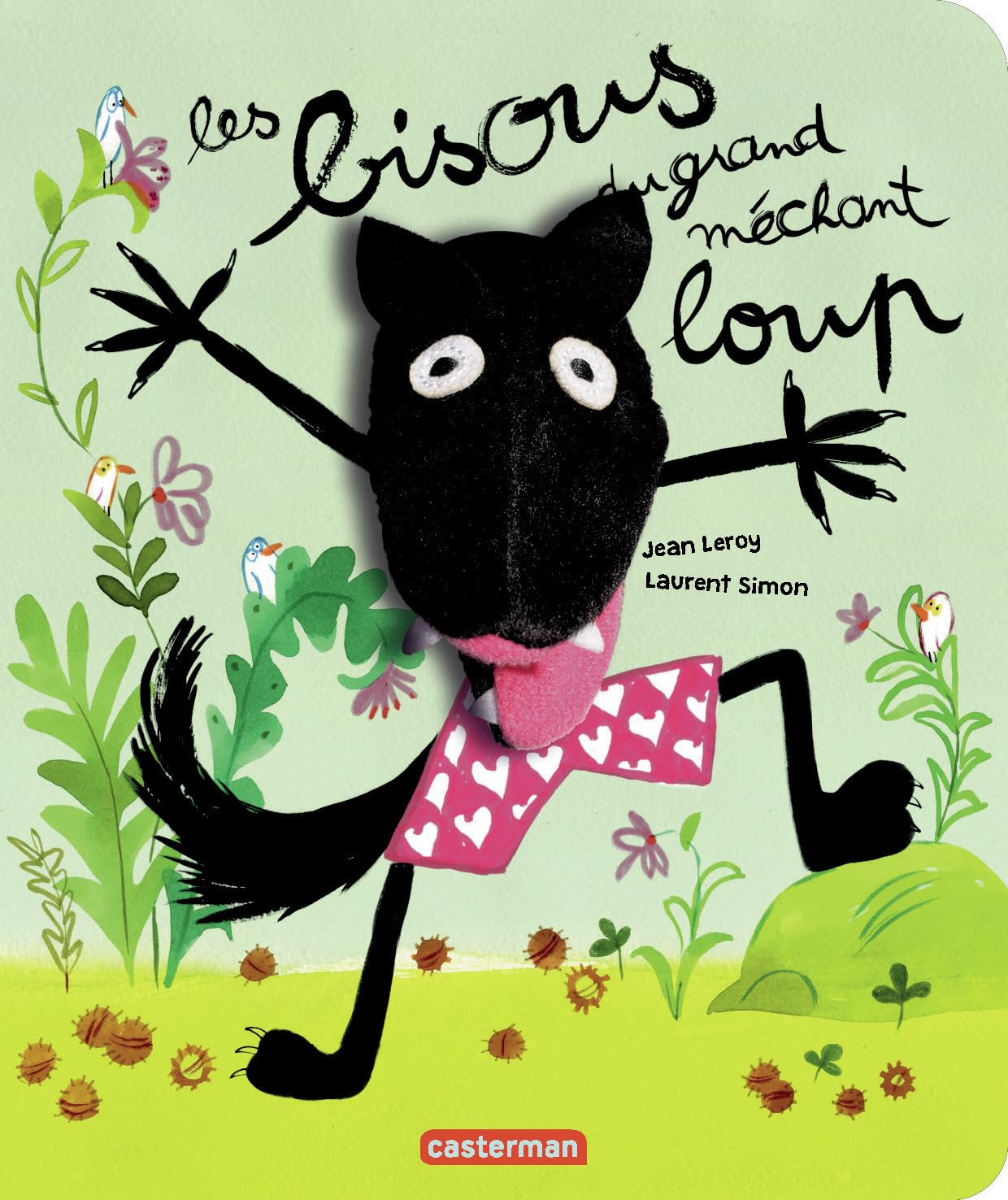 Les bisous du grand mechant loup: Livre marionnette pour enfant - dès 2 ans