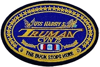 USS Harry S Truman CVN-75 Patch â€“ Plastic Backing