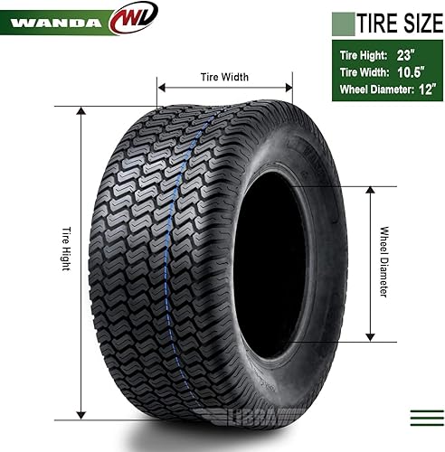 Miniatura 160 de WANDA One 18x7.50-8 Lawn Mower Cart Turf Tires P332 /4PR