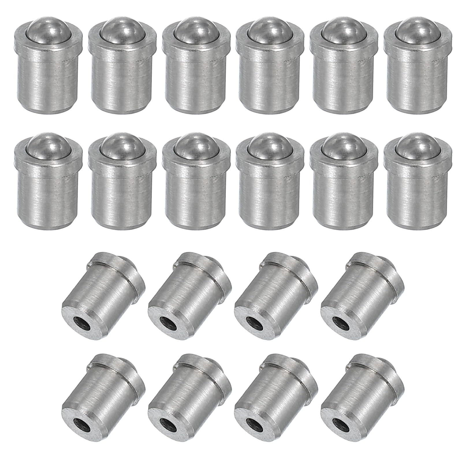 PATIKIL 20 Pcs Ball Plungers 304 Stainless Steel Ball Point Spring Plungers Cabinet Ball Catch Latch Catcher for Door Closet Drawer (4x5mm)
