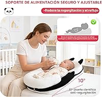Vista 3 de Rootling Almohada de Alimentación para Bebé, Almohada de Alimentación Anti-Desbordamiento para Reducir las Regurgitaciones, Almohada de Lactancia