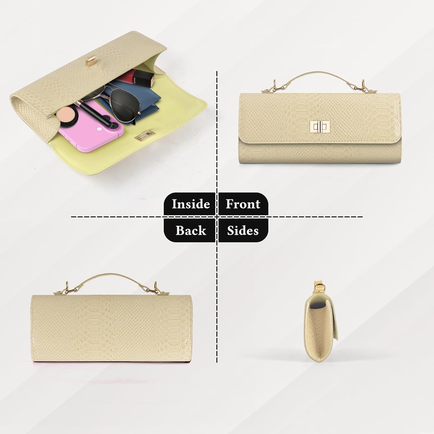 ERKOON Evening Bag Clutch Purses Women Handbag for Formal Wedding Party Cocktail Prom Crossbody Envelope Bag - Image 6