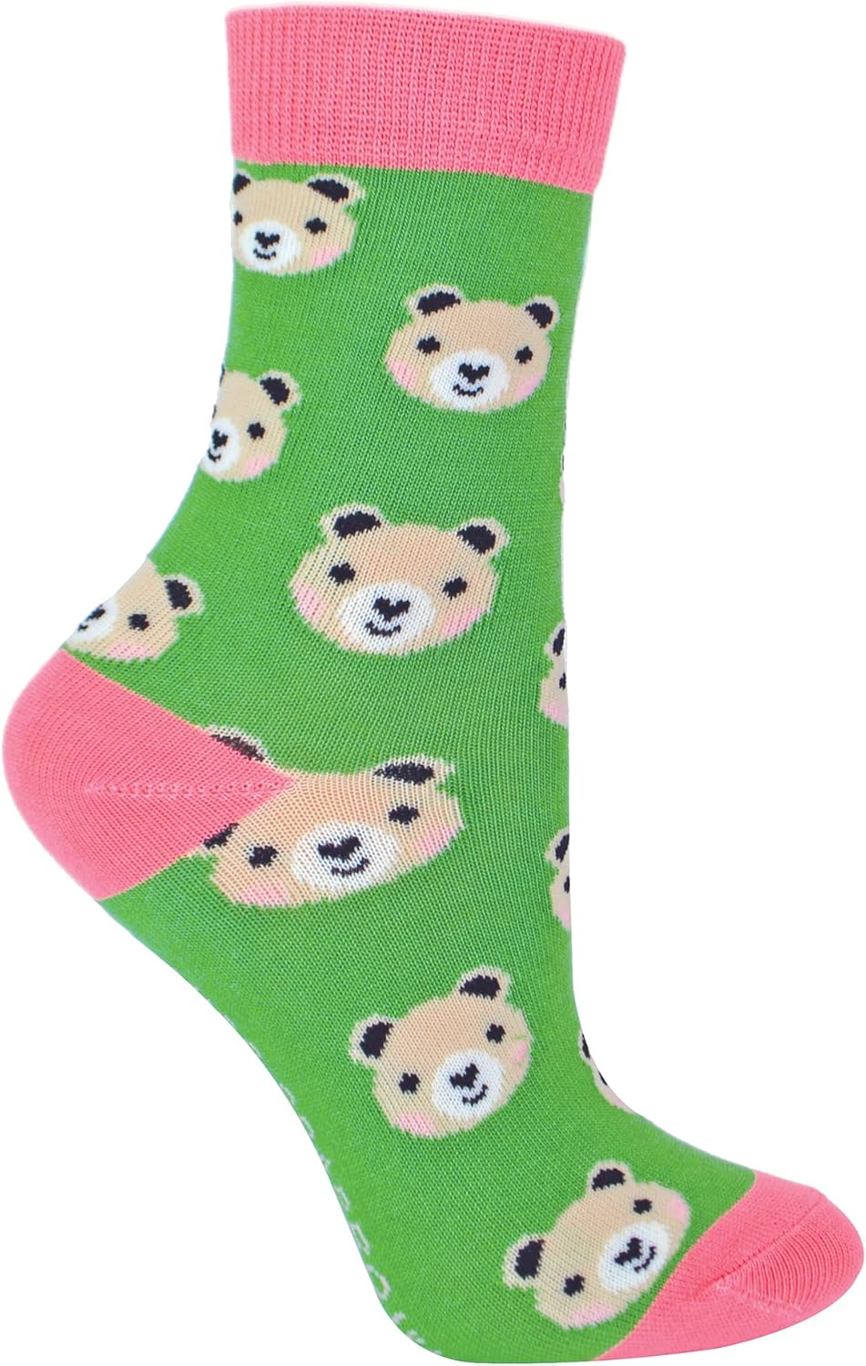 2 Pairs Girls Bamboo Socks Novelty Animal Pattern Dress Socks