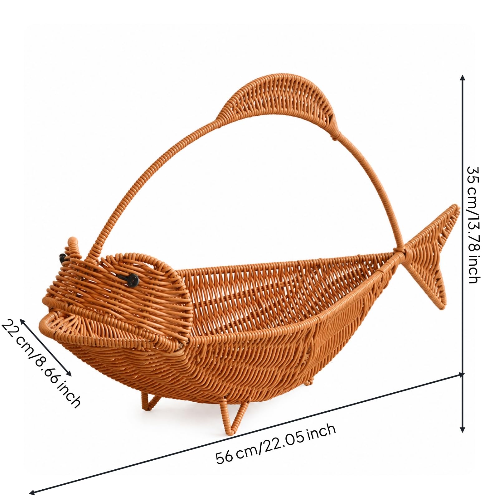 MagiDeal Grande Cesto Intrecciato con Manico in Rattan per Sistemazione Ambiente Cesto Portaoggetti per E Cuscini Elemento Rustico Adatto per Salotto E, style to 1