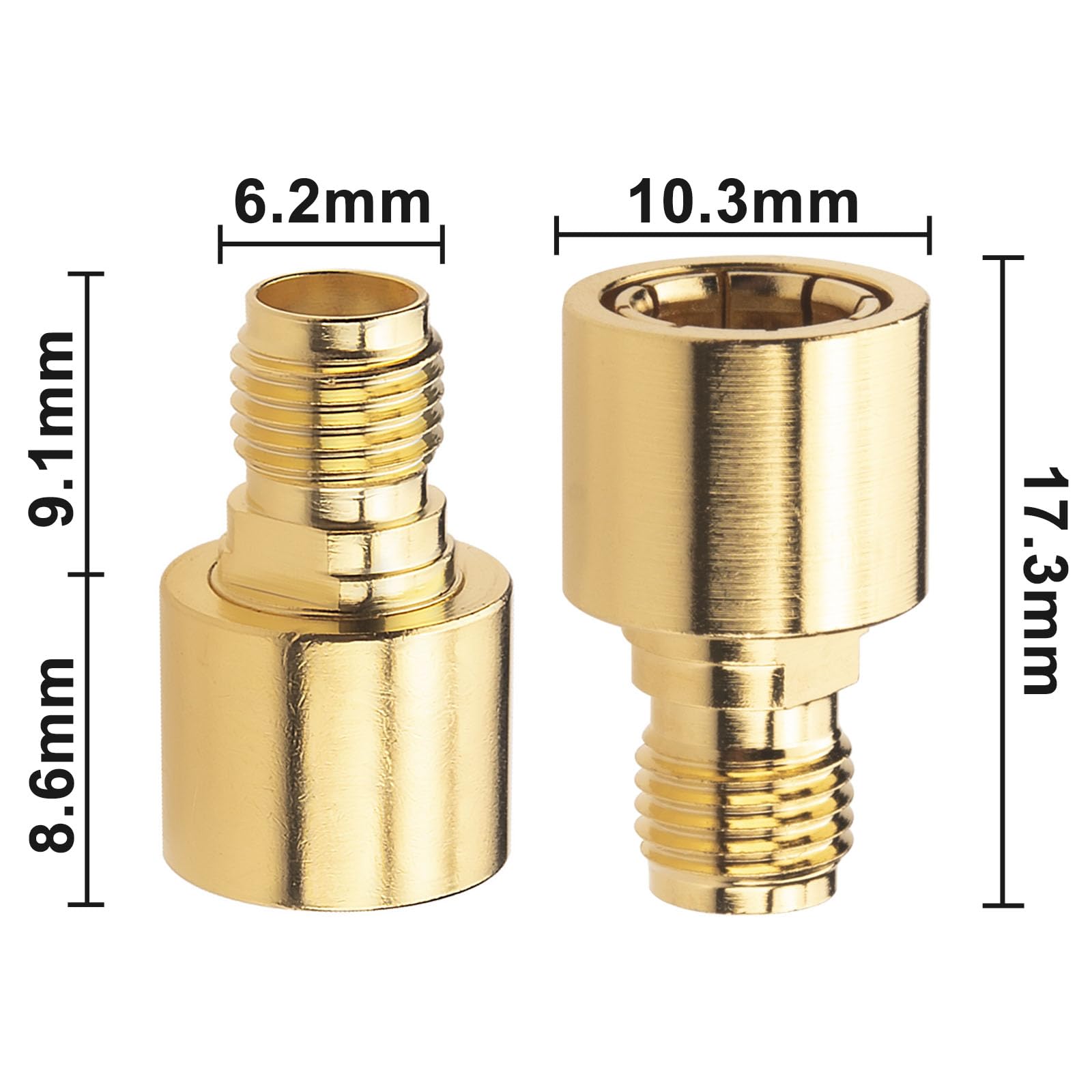YILIANDUO SMA Coax Adapter RPSMA Quick Male to SMA Female Adapter RF Quick Push-on Connector DC-12GHz for Antennas Wireless LAN Devices Coaxial Cable Pack of 2 - Image 4