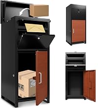 36.6" H Outdoor Package Delivery Boxes Large Parcel Drop Boxes Waterproof Lockable Storage Cabinet Suitable for Courtyards, Gardens, Corridors, Roadsides (36.6x15.7x15.7 inch)