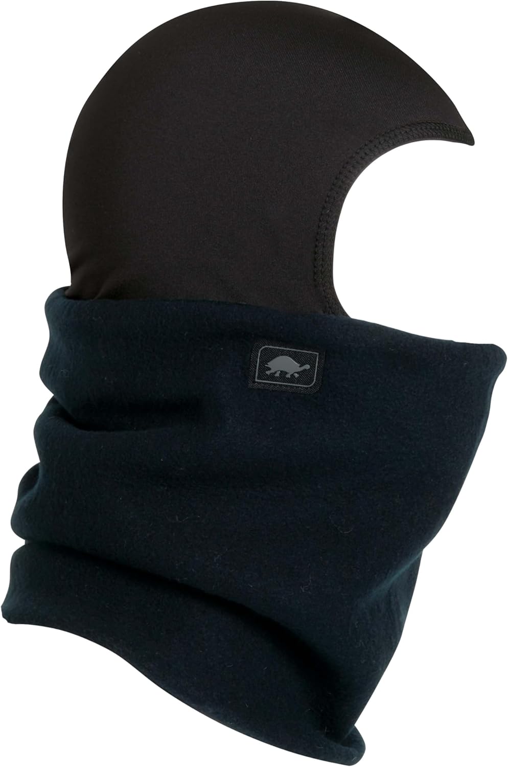 Turtle Fur Original Fleece Kids Shellaclava Balaclava with Attached Neck Warmer, Black - Small
