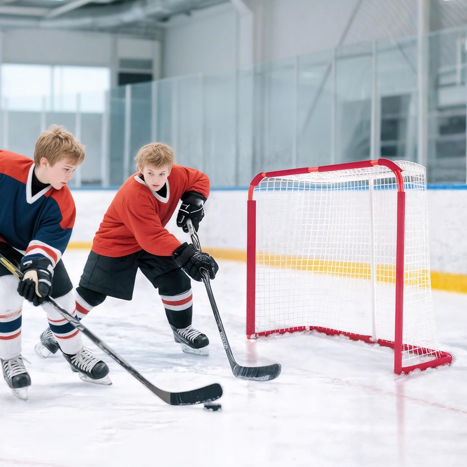 Outdoor Roller Hockey/Ice Hockey Goal for Kids – Rustproof Steel, Tear‑Resistant Mesh, Easy Assembly