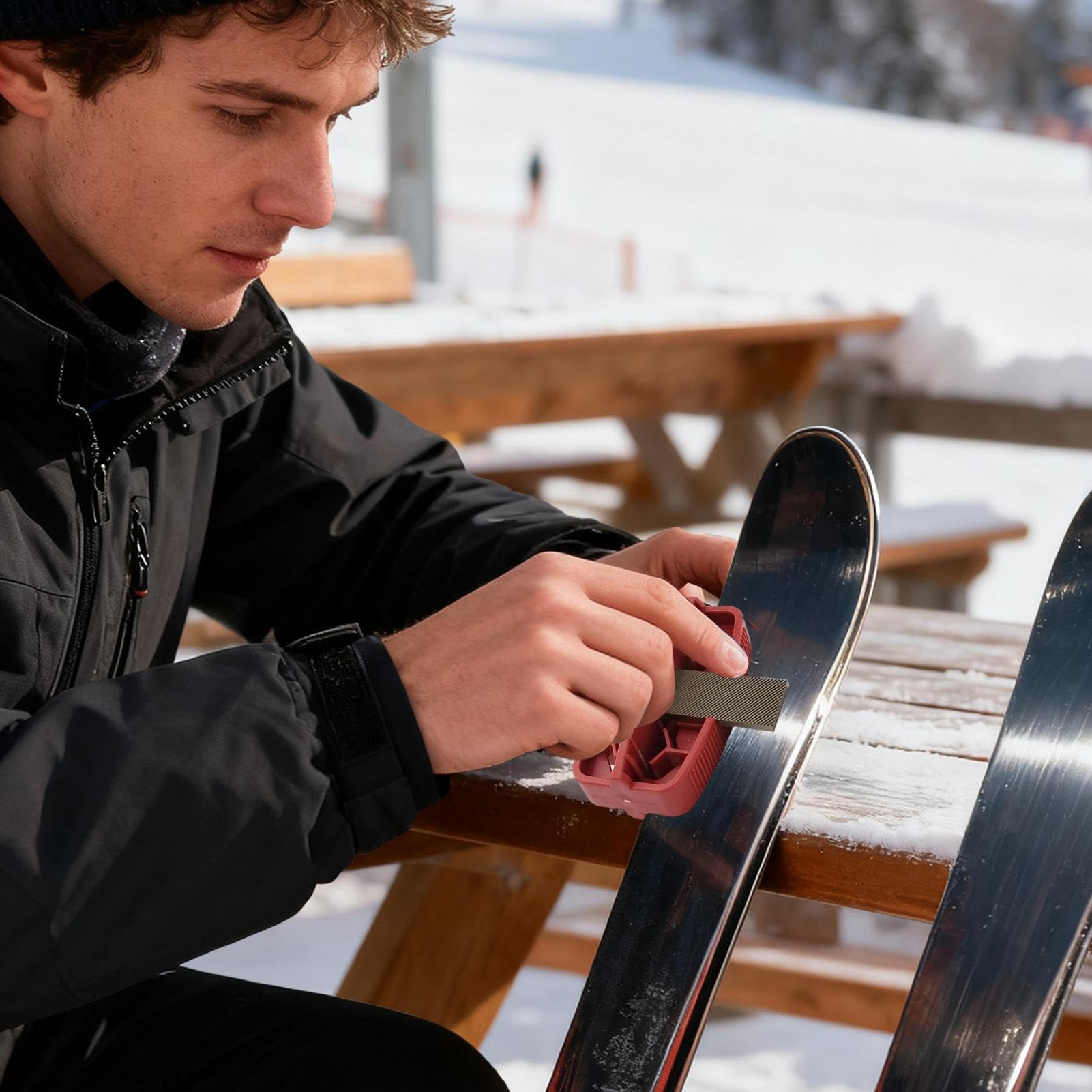 Affûteur De Carres Pour Snowboard Ensemble d'Affûtage Ergonomique en | Kit d'Affûtage pour Carres Pour l'Entretien et l'Affûtage du Matériel de Sports d'Hiver pour les Familles et Enthousiastes